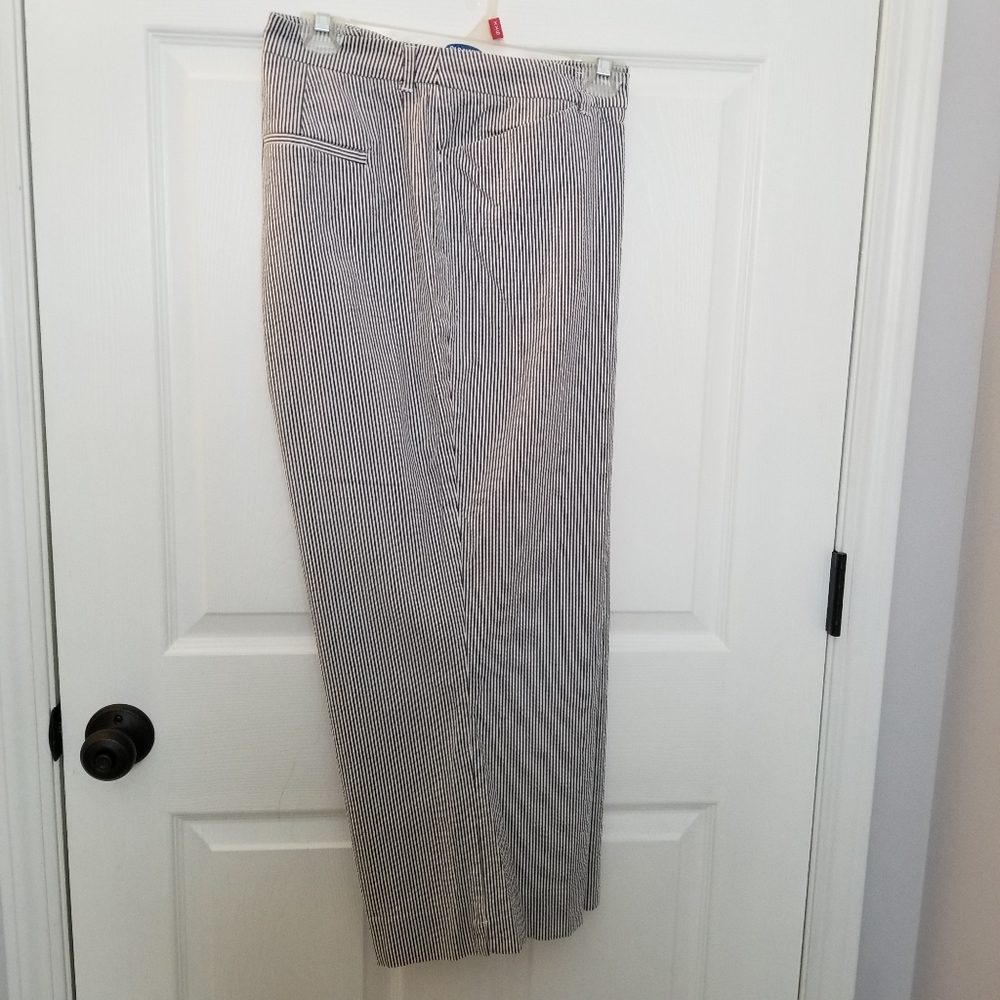 Jones New York Blue & White Lined Capri, Sz 18/20